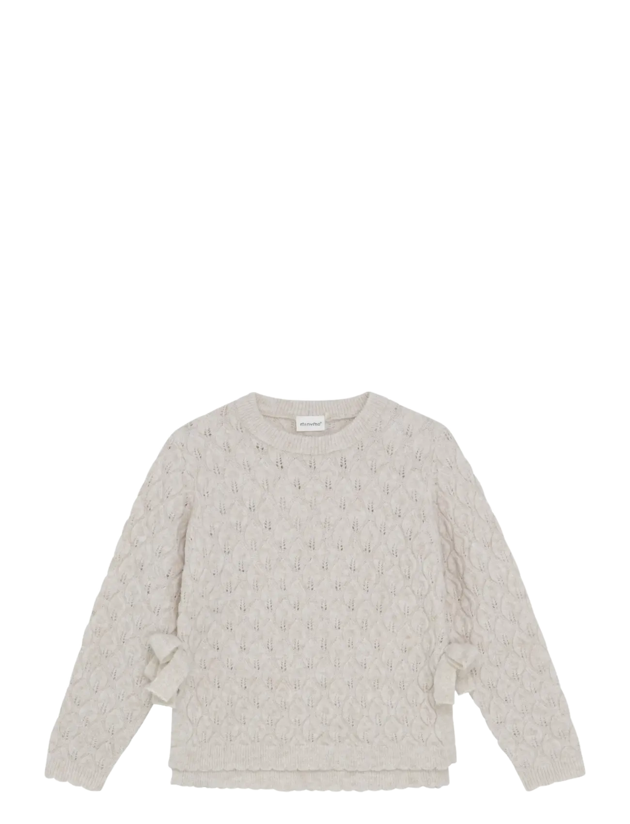 Minymo Pullover LS Knit - 4 for 3 - SMOKE GRAY / white