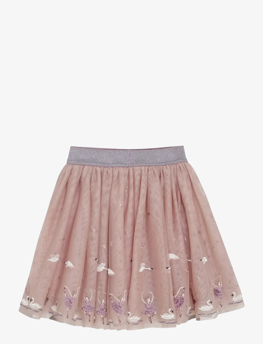 Minymo - Skirt Mesh w. Emb. - kurze röcke - shadow gray - 2