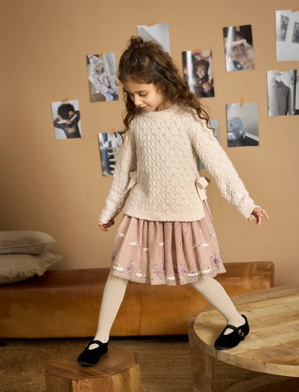 Minymo - Skirt Mesh w. Emb. - kurze röcke - shadow gray - 0