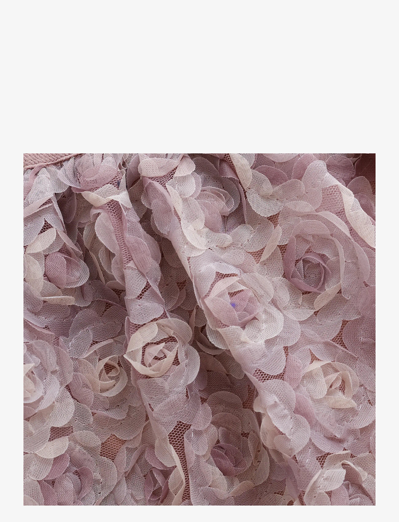 Minymo - Skirt w. Mesh Flowers - korte nederdele - woodrose - 3