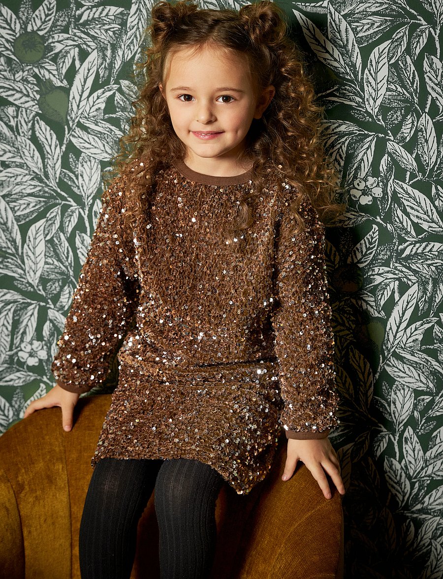 Minymo - Skirt w. Sequins - jupes courtes - woodrose - 0
