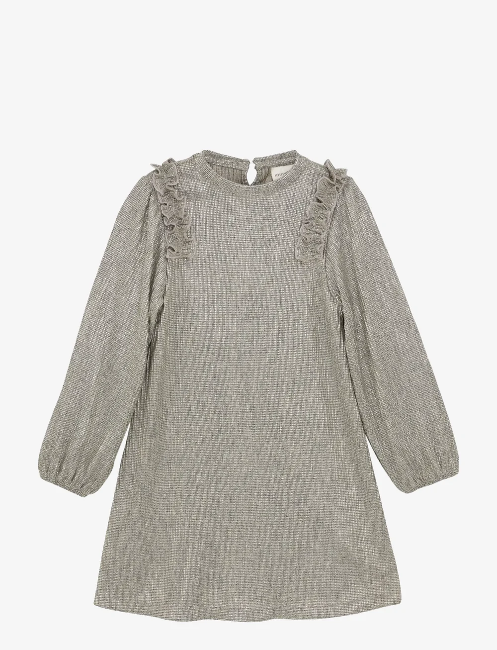 Minymo - Dress LS - långärmade vardagsklänningar - silver - 0