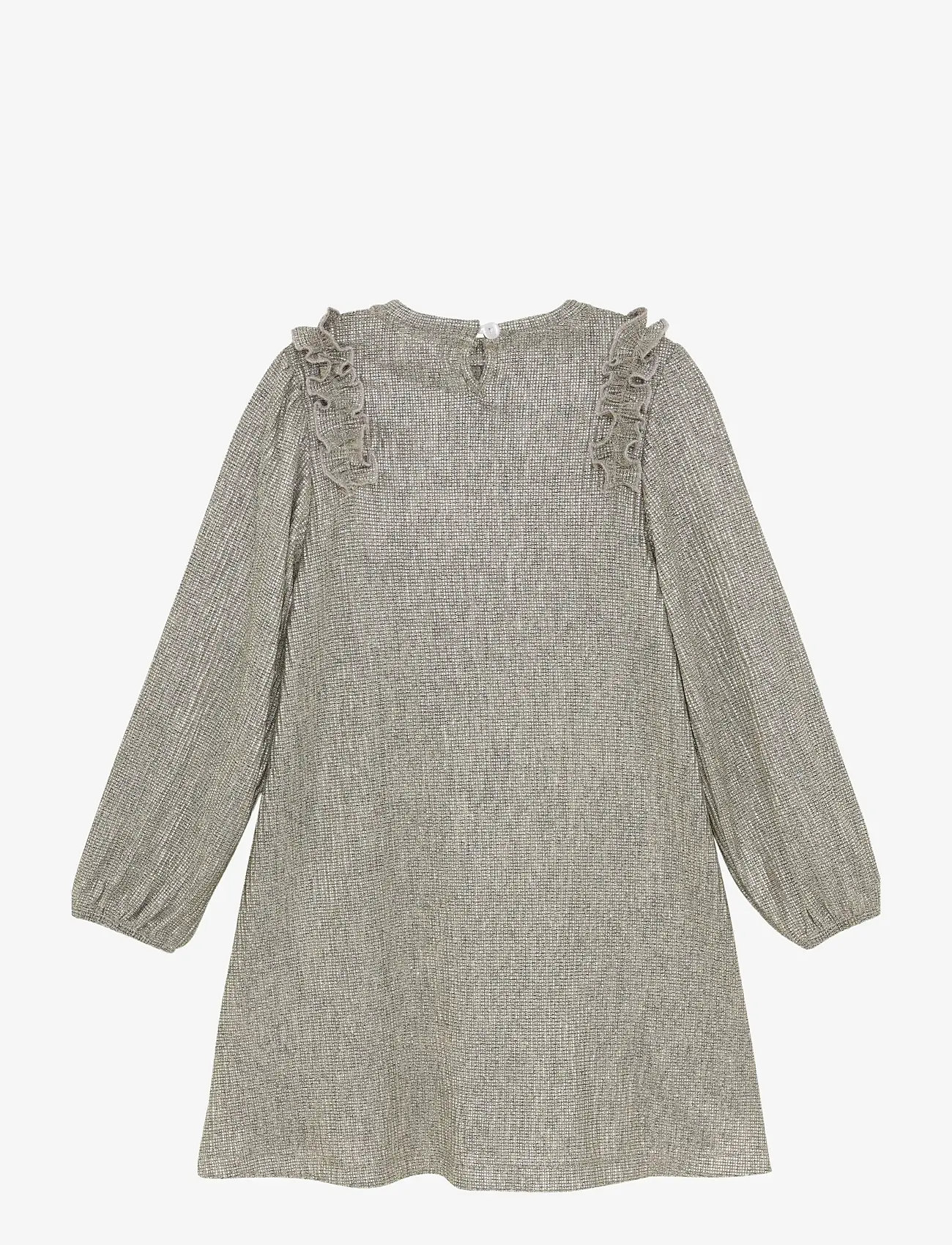 Minymo - Dress LS - långärmade vardagsklänningar - silver - 1