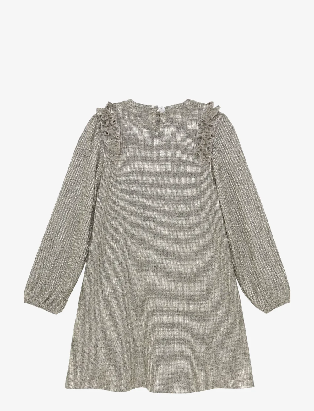 Minymo - Dress LS - långärmade vardagsklänningar - silver - 1