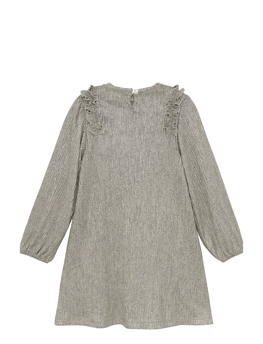 Minymo - Dress LS - long-sleeved casual dresses - silver - 1