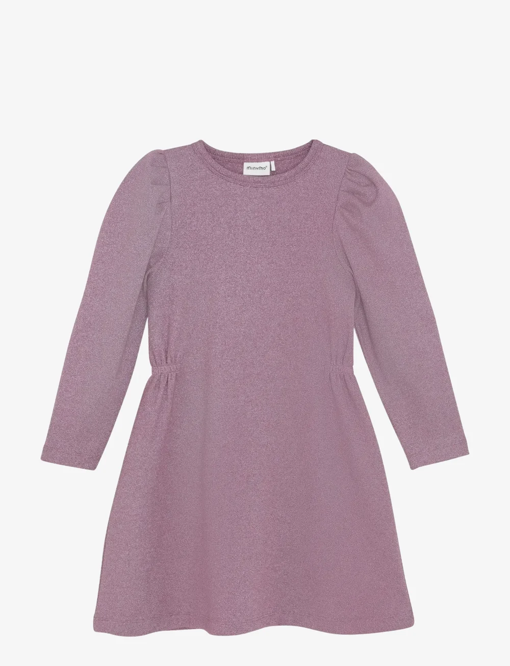 Minymo - Dress LS Glitter Rib - festklänningar - rose brown - 0