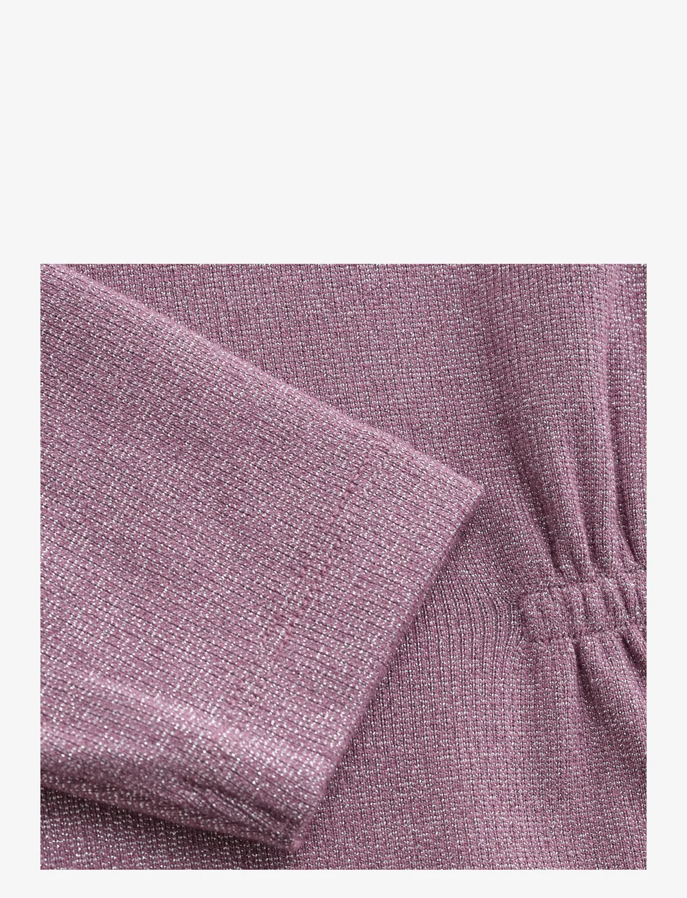 Minymo - Dress LS Glitter Rib - festklänningar - rose brown - 2
