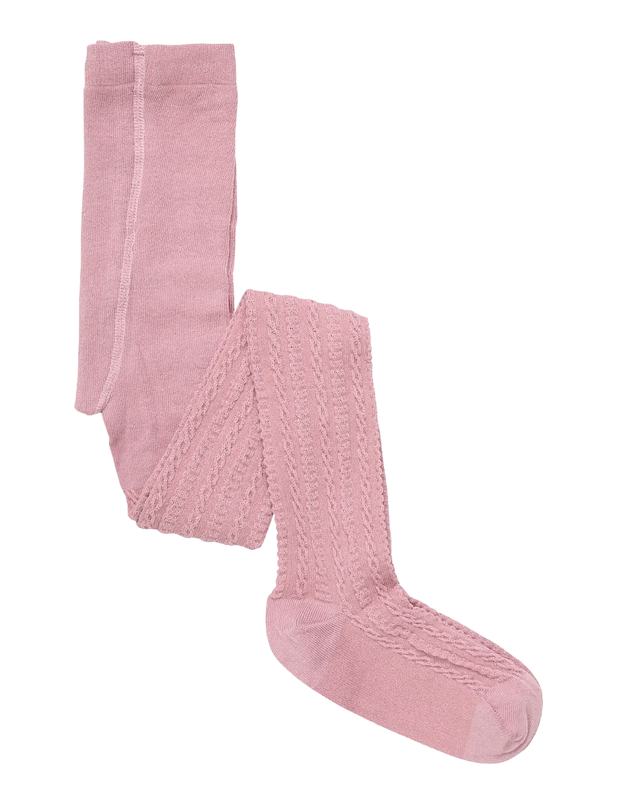 Minymo - 2-Pack Stockings w. Pattern - sukkpüksid - woodrose - 2