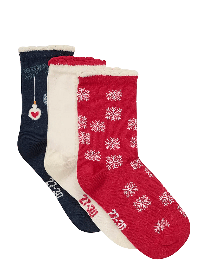Minymo - 3-Pack Socks - rio red - 0