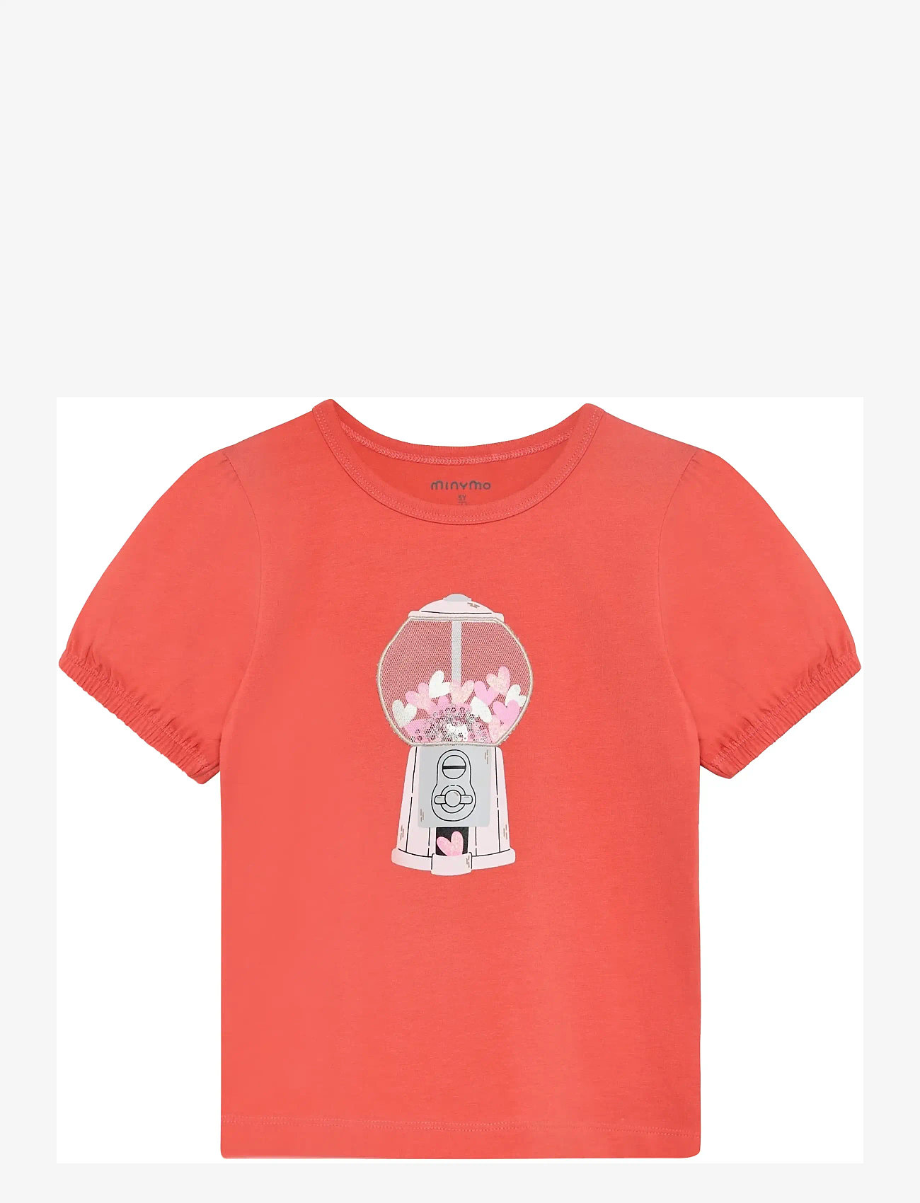 Minymo - T-Shirt SS - short-sleeved t-shirts - spiced coral - 0