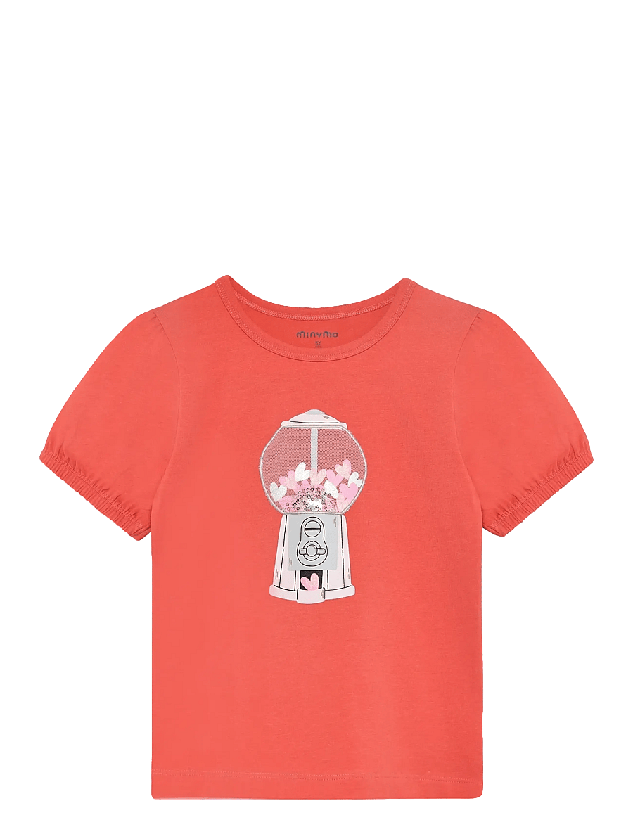 Minymo - T-Shirt SS - kurzärmelige - spiced coral - 0