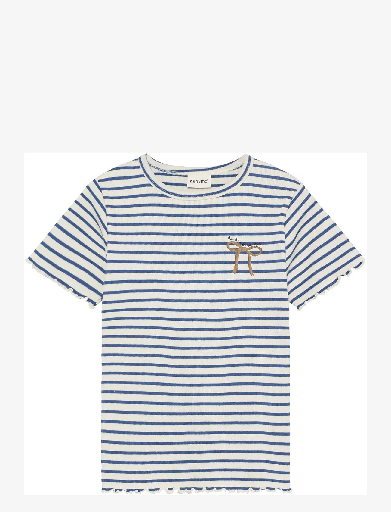 Minymo - T-Shirt SS Rib - kortærmede - dutch blue - 0