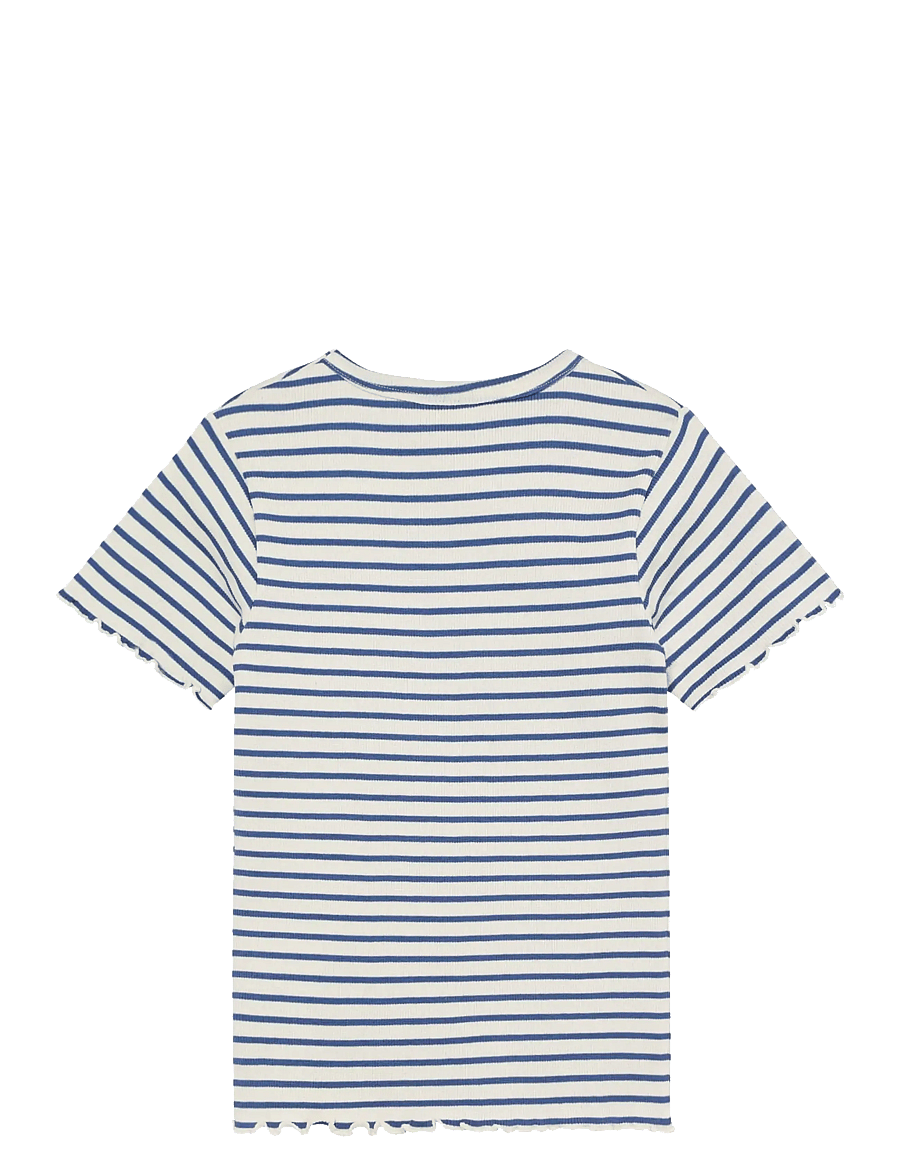 Minymo - T-Shirt SS Rib - t-shirts - dutch blue - 1