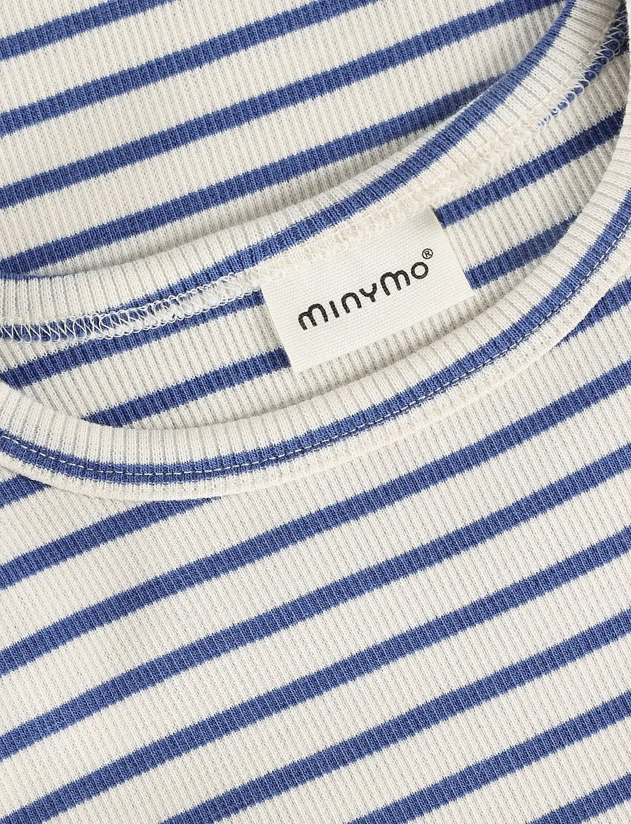 Minymo - T-Shirt SS Rib - t-shirts - dutch blue - 2