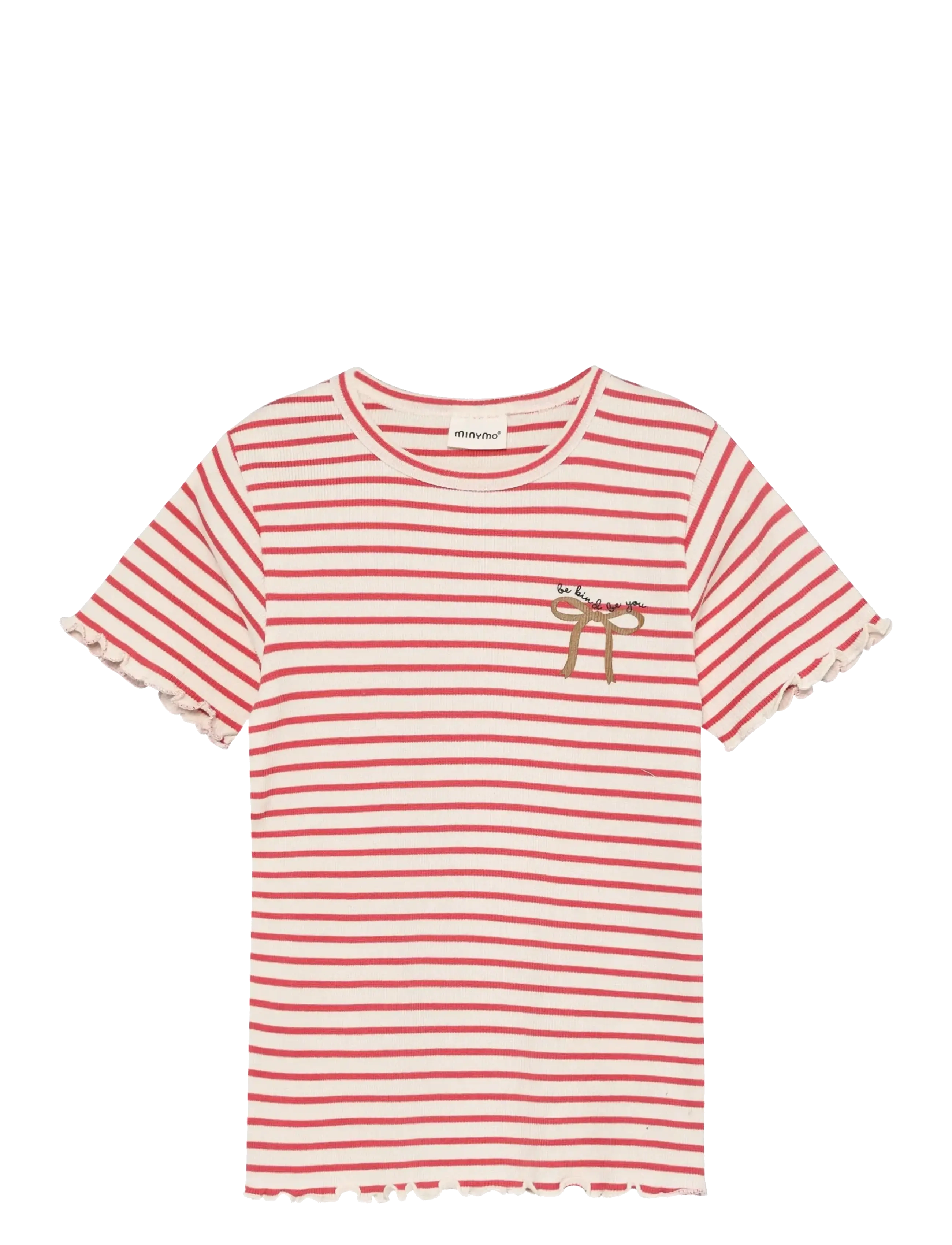 Minymo T-Shirt SS Rib - Nyheder - SPICED CORAL / red