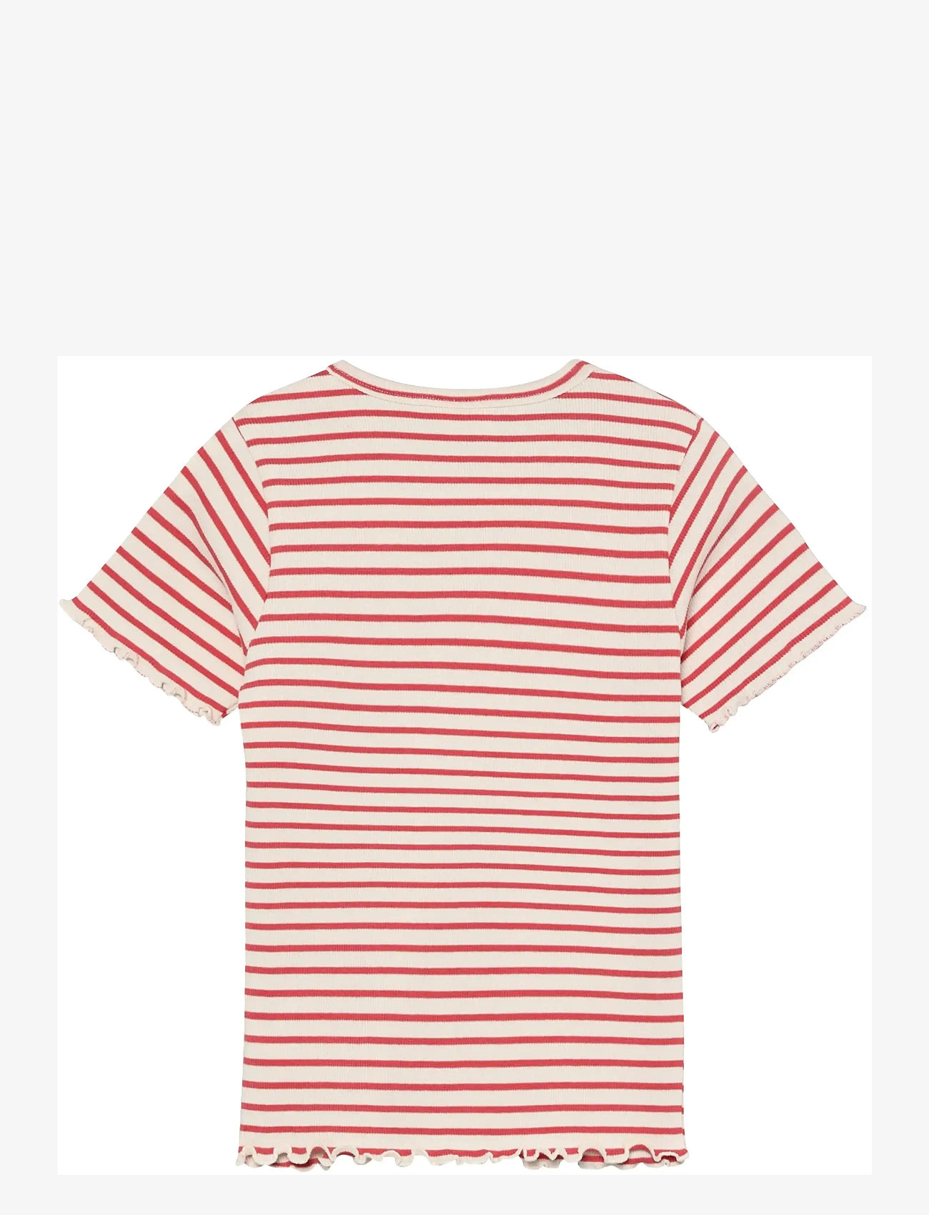 Minymo - T-Shirt SS Rib - short-sleeved - spiced coral - 1