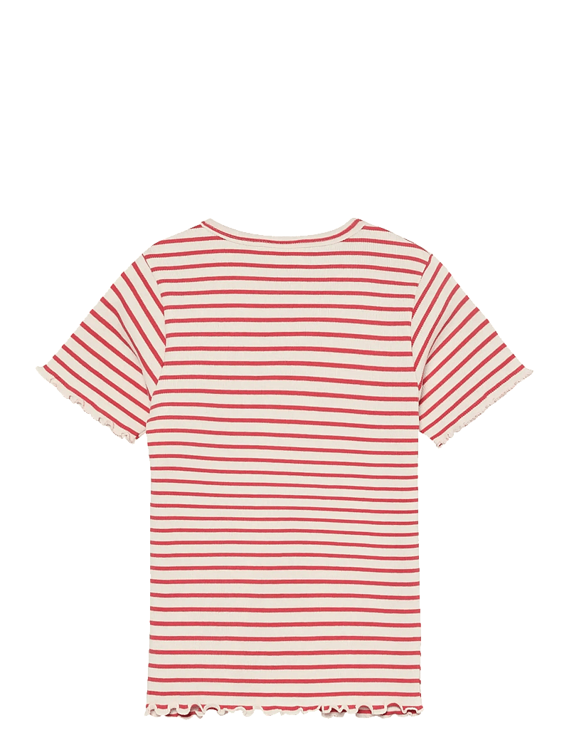 Minymo - T-Shirt SS Rib - short-sleeved - spiced coral - 1
