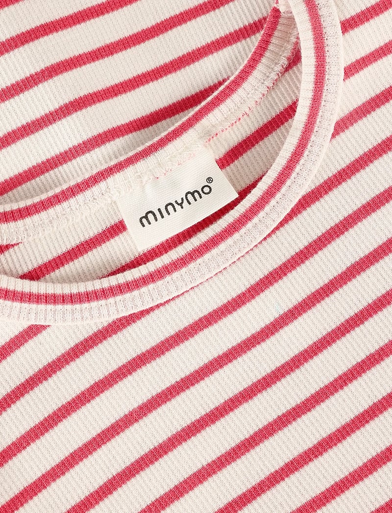 Minymo - T-Shirt SS Rib - short-sleeved - spiced coral - 2