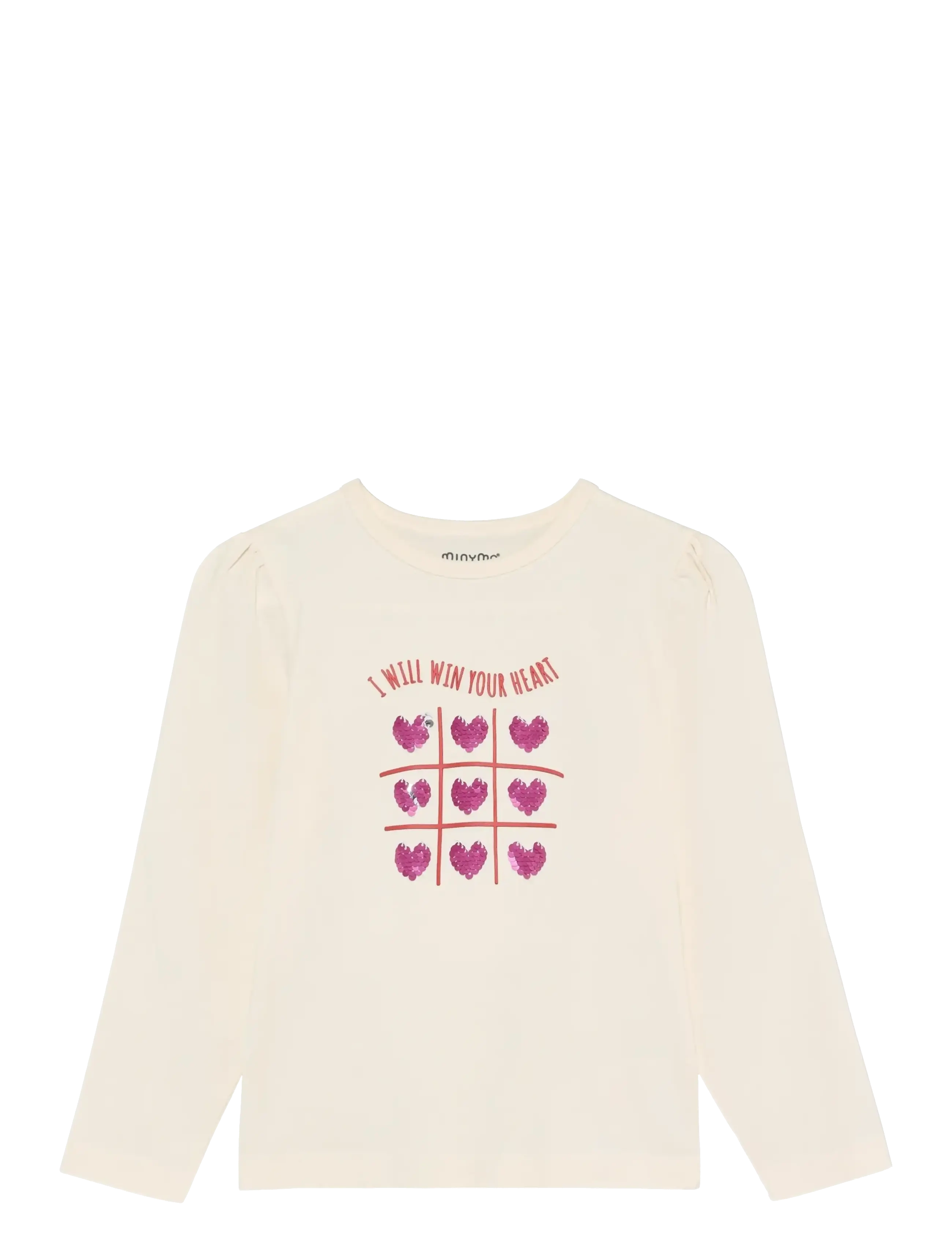 Minymo T-Shirt LS - Riided - WHITE SWAN / cream