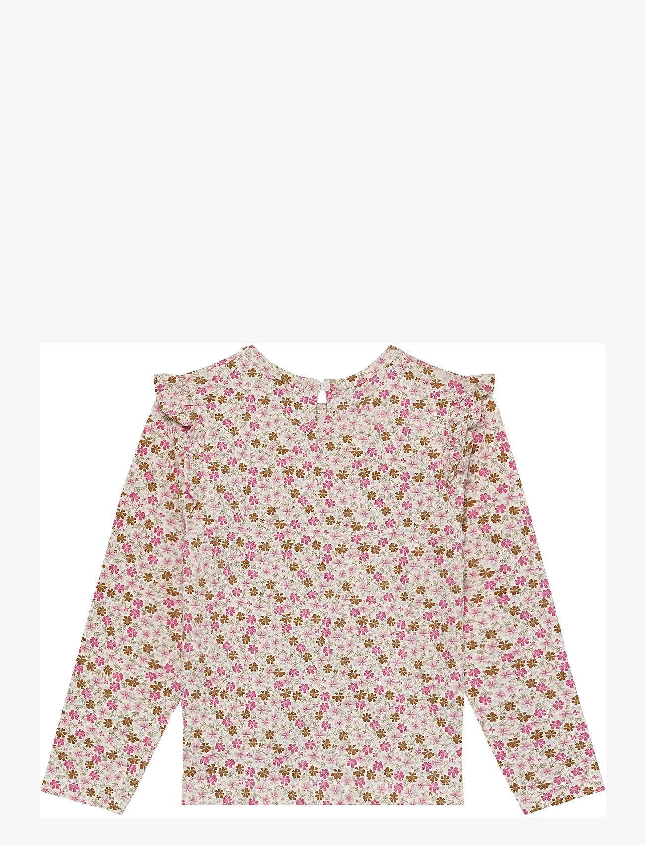 Minymo - T-Shirt LS AOP - langærmede - white swan - 1