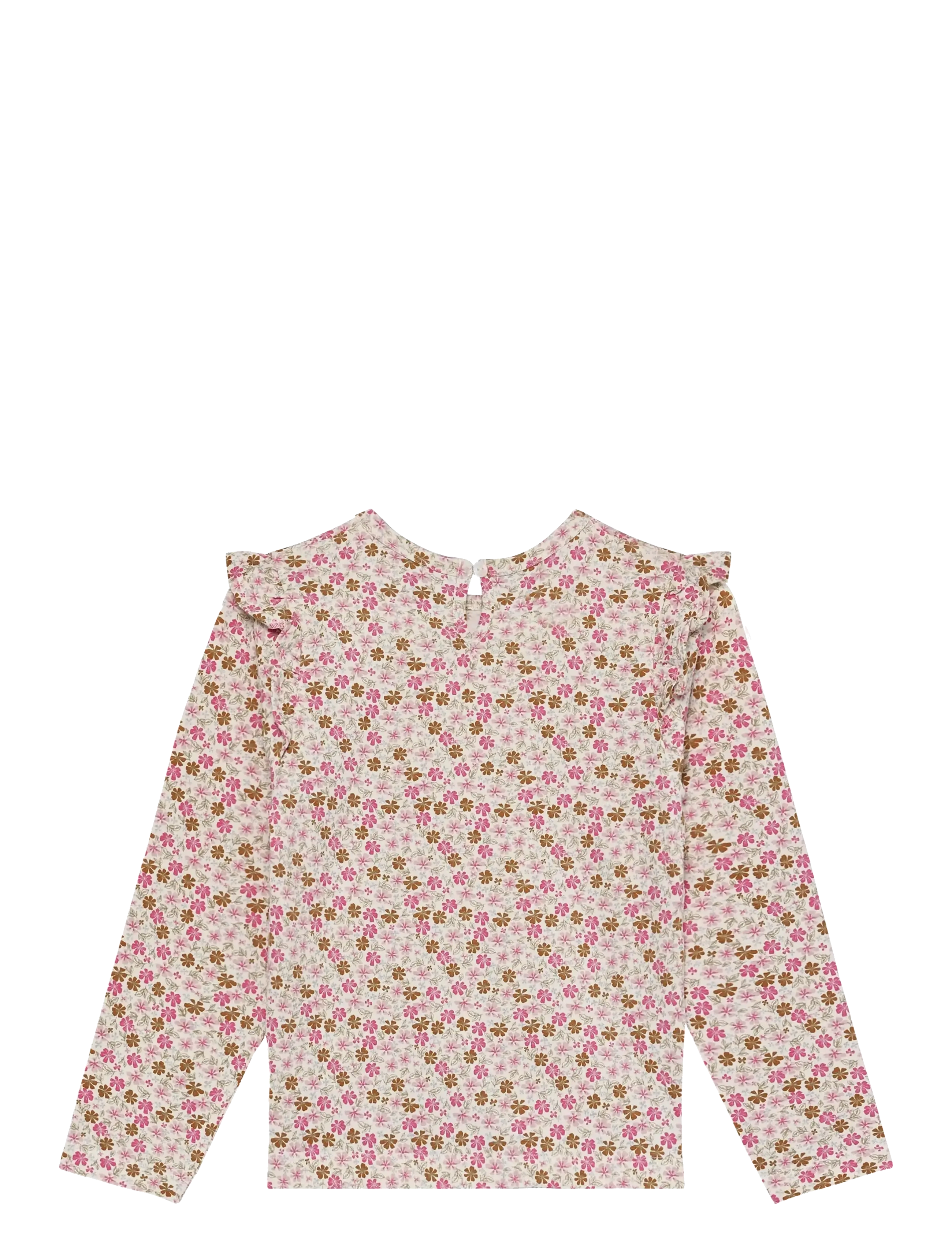 Minymo - T-Shirt LS AOP - pikkade varrukatega - white swan - 1