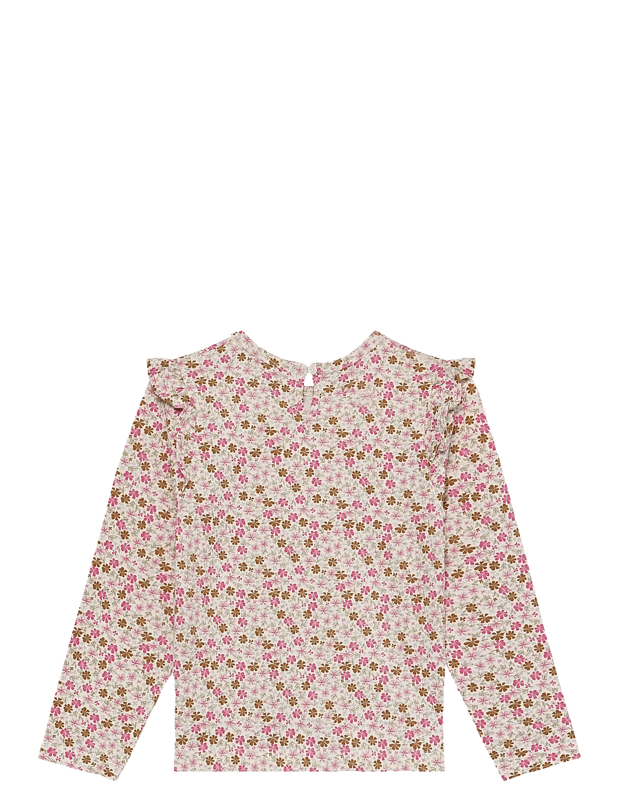Minymo - T-Shirt LS AOP - long-sleeved - white swan - 1