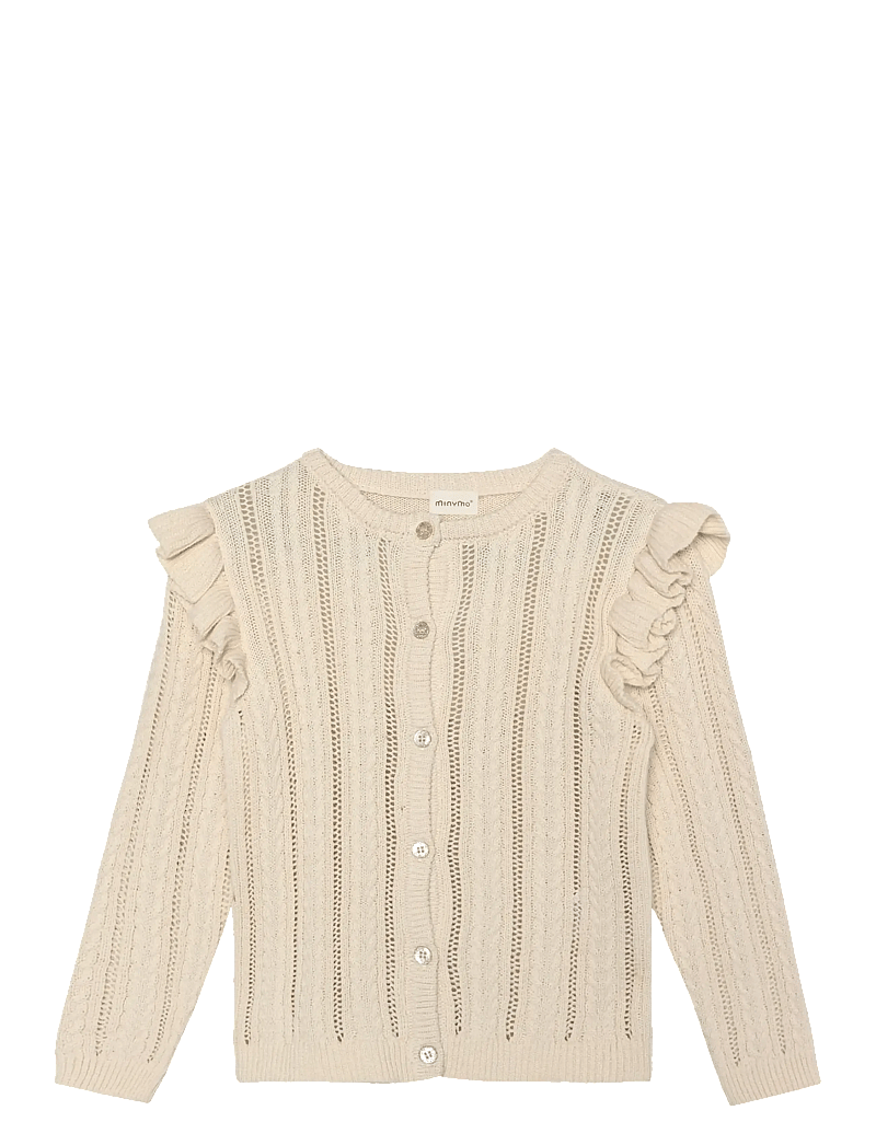 Minymo - Cardigan Knit - cardigans - white swan - 0
