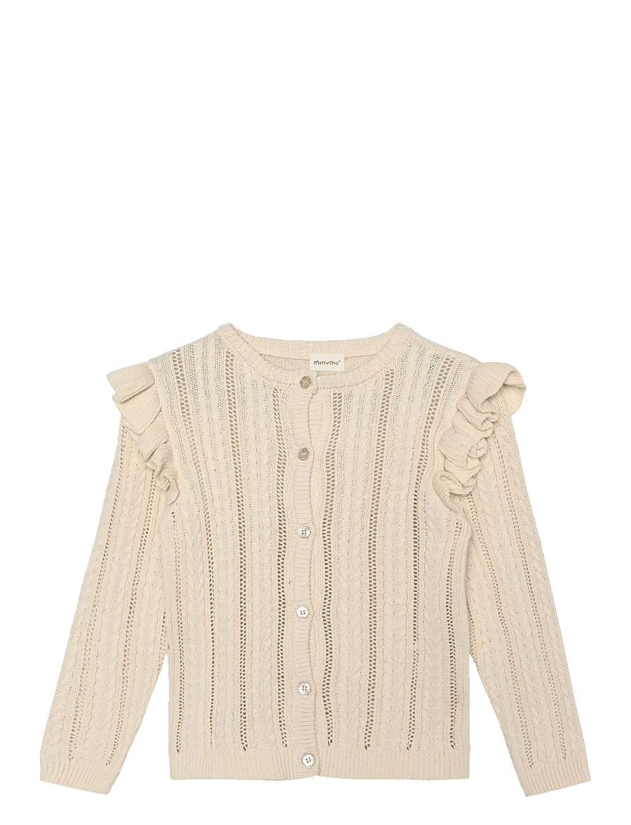 Minymo - Cardigan Knit - kardiganid - white swan - 0