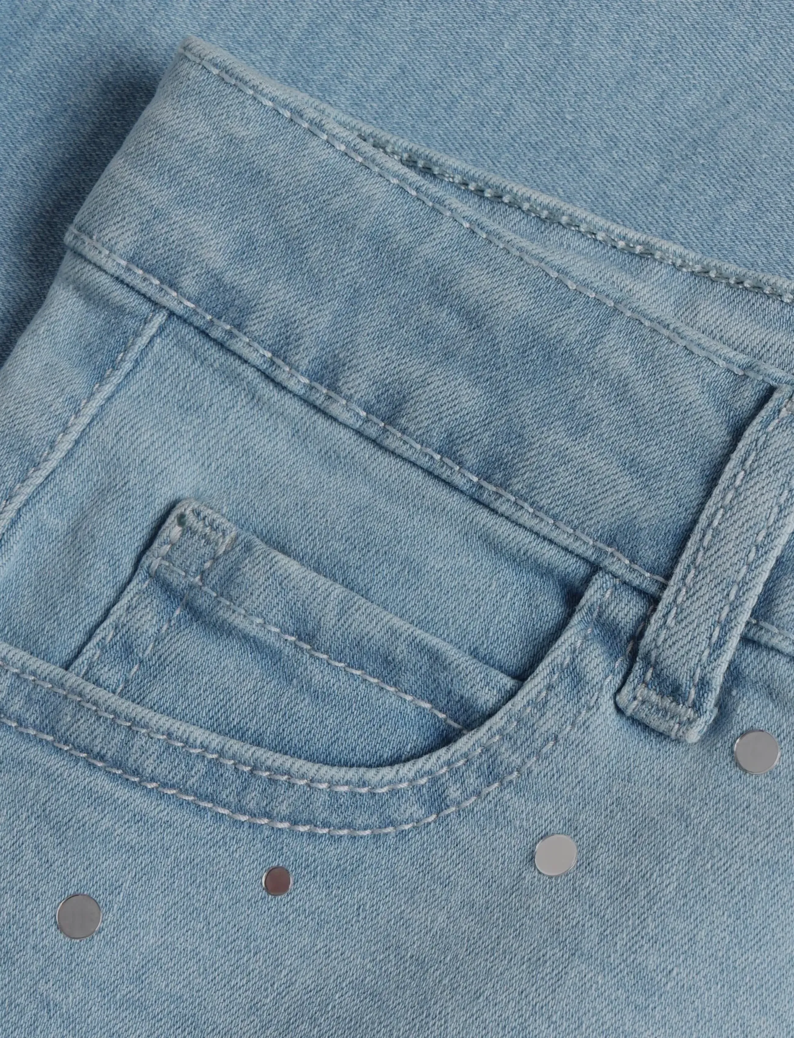 Minymo - Skirt Denim - farkkuhameet - faded denim - 3