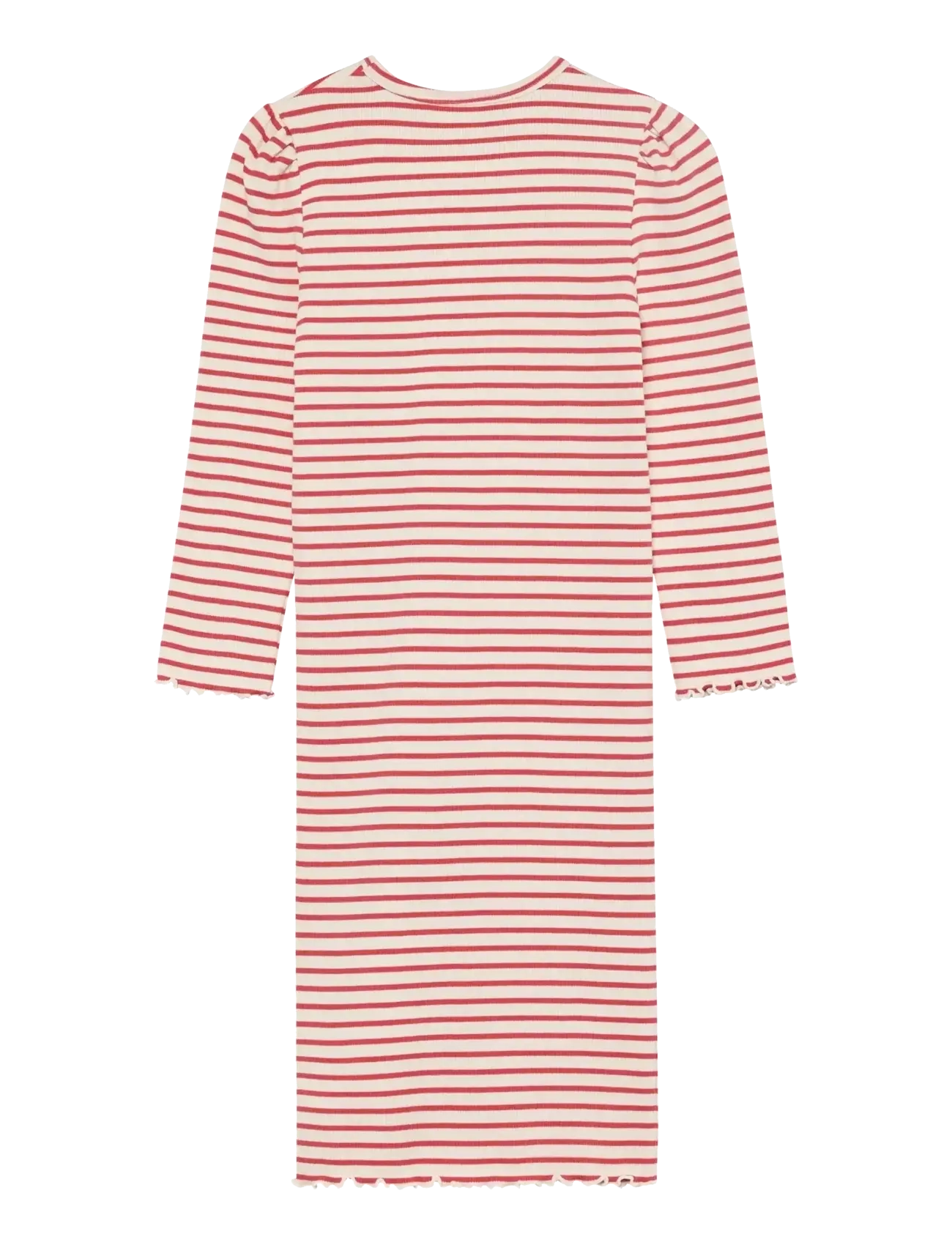 Minymo - Dress LS Rib - klänningar - spiced coral - 1