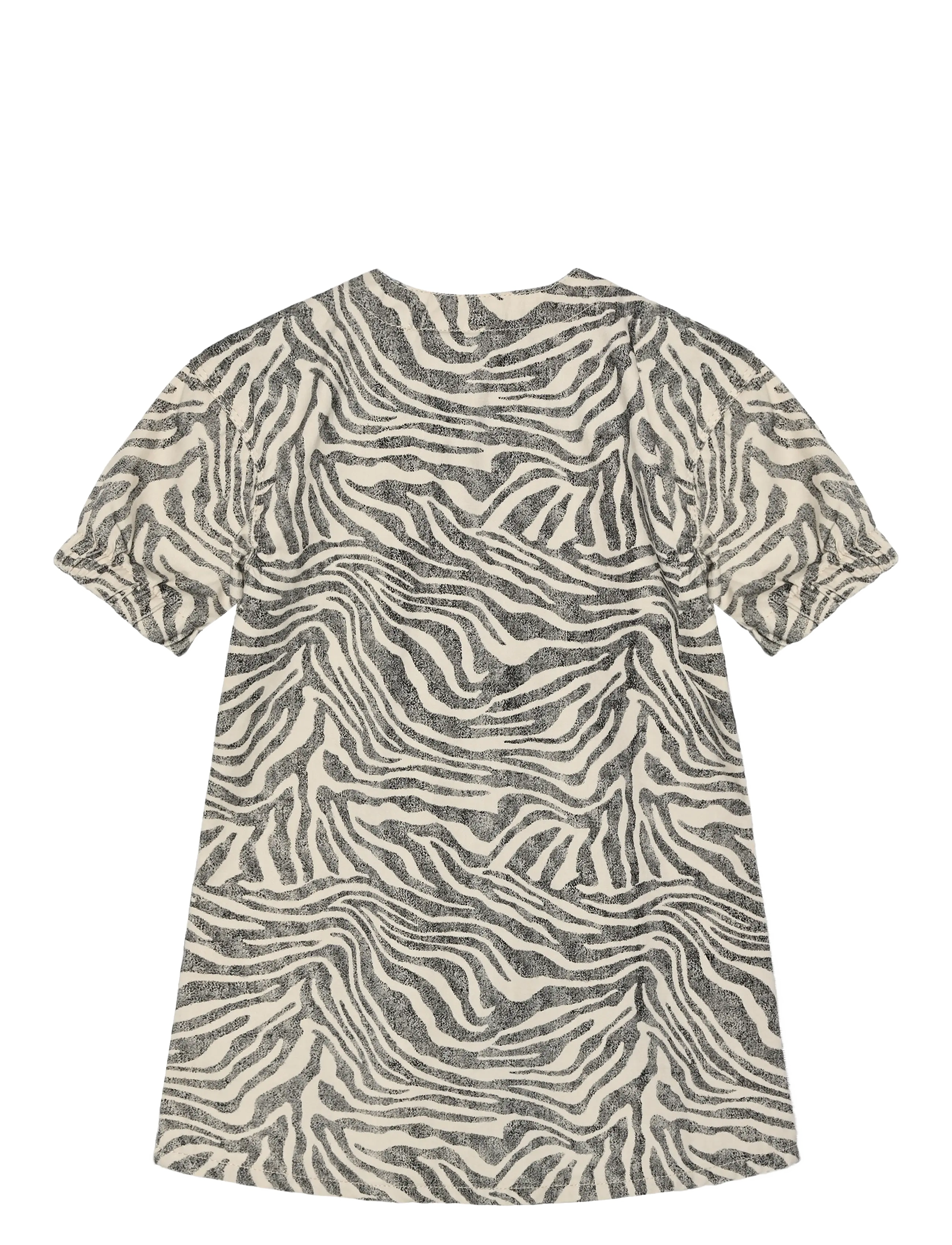 Minymo - Dress Twill AOP - white swan - 1