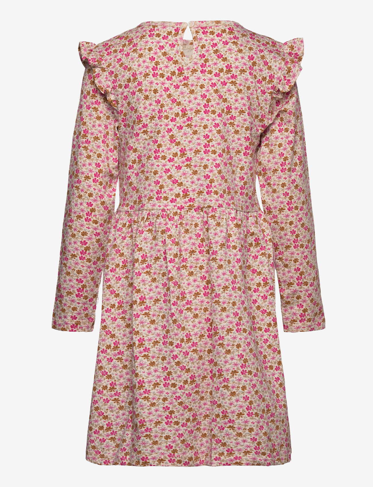 Minymo - Dress LS AOP - long-sleeved casual dresses - white swan - 1