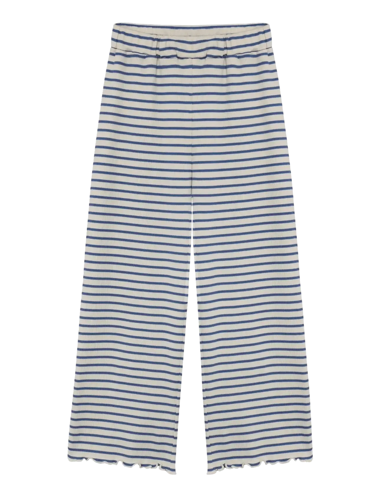 Minymo Pants Rib, Børn, Stribede Ribbukser, Blå, Str: 104