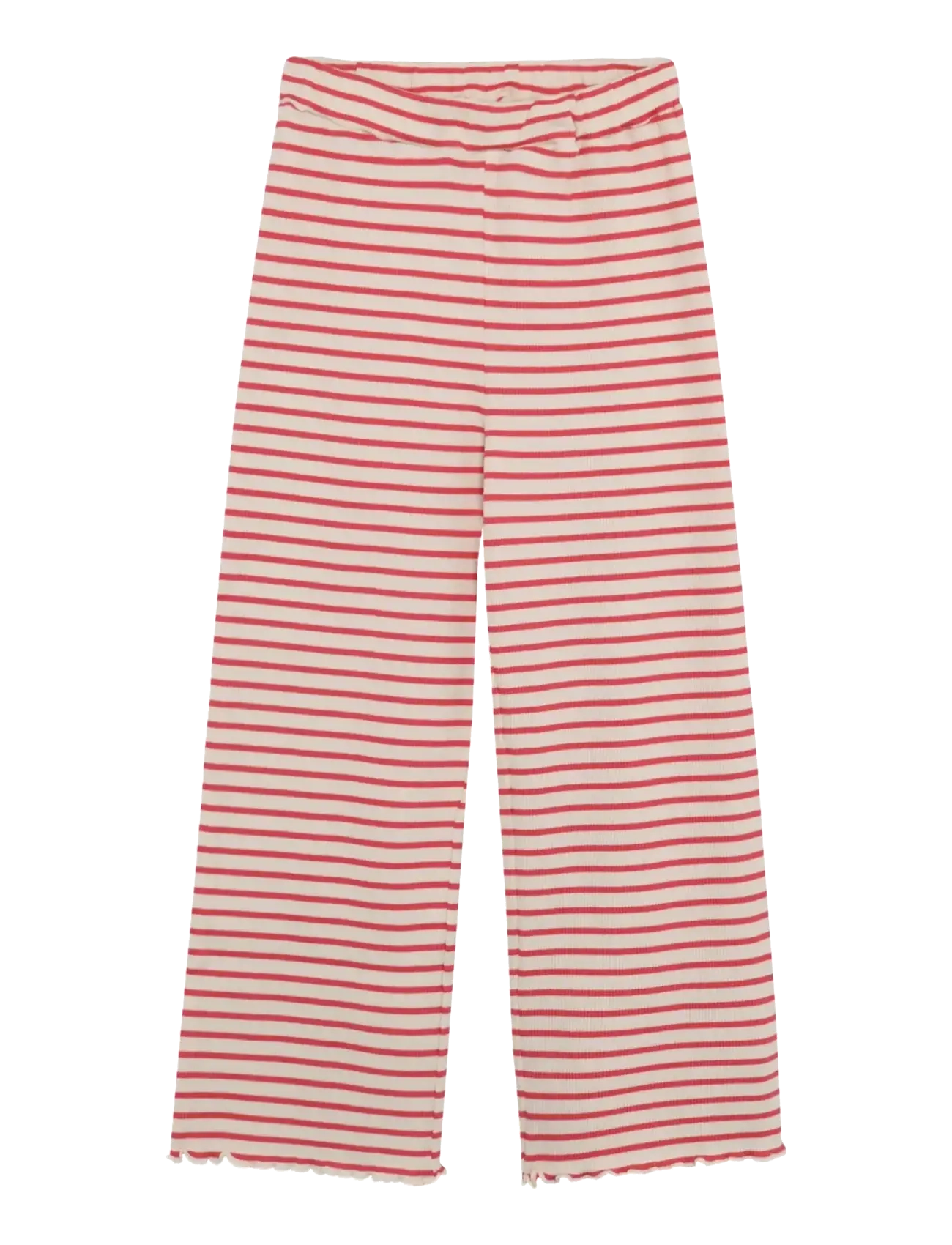 Minymo Pants Rib, Børn, Stribede Ribbukser, Rød, Str: 116