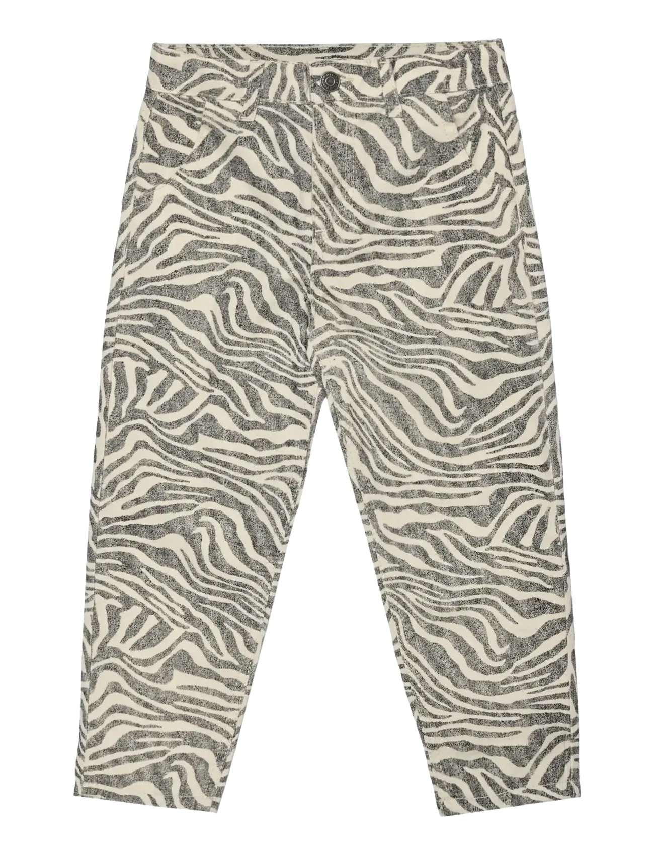 Minymo Pants Twill Aop, 110, Grey, Underdele > Bukser, Børn