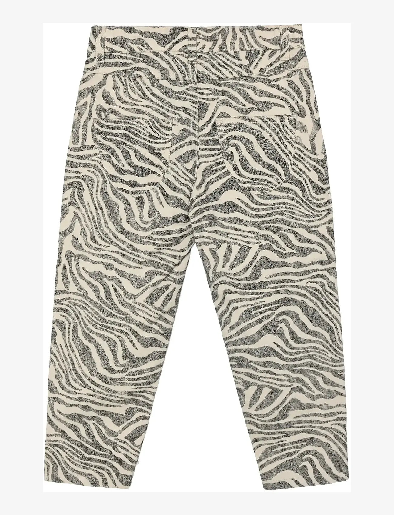 Minymo - Pants Twill AOP - trousers - white swan - 1