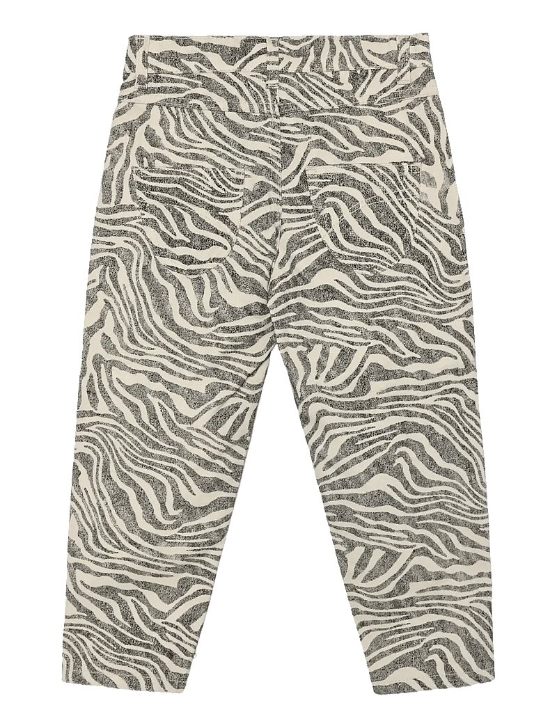 Minymo - Pants Twill AOP - trousers - white swan - 1
