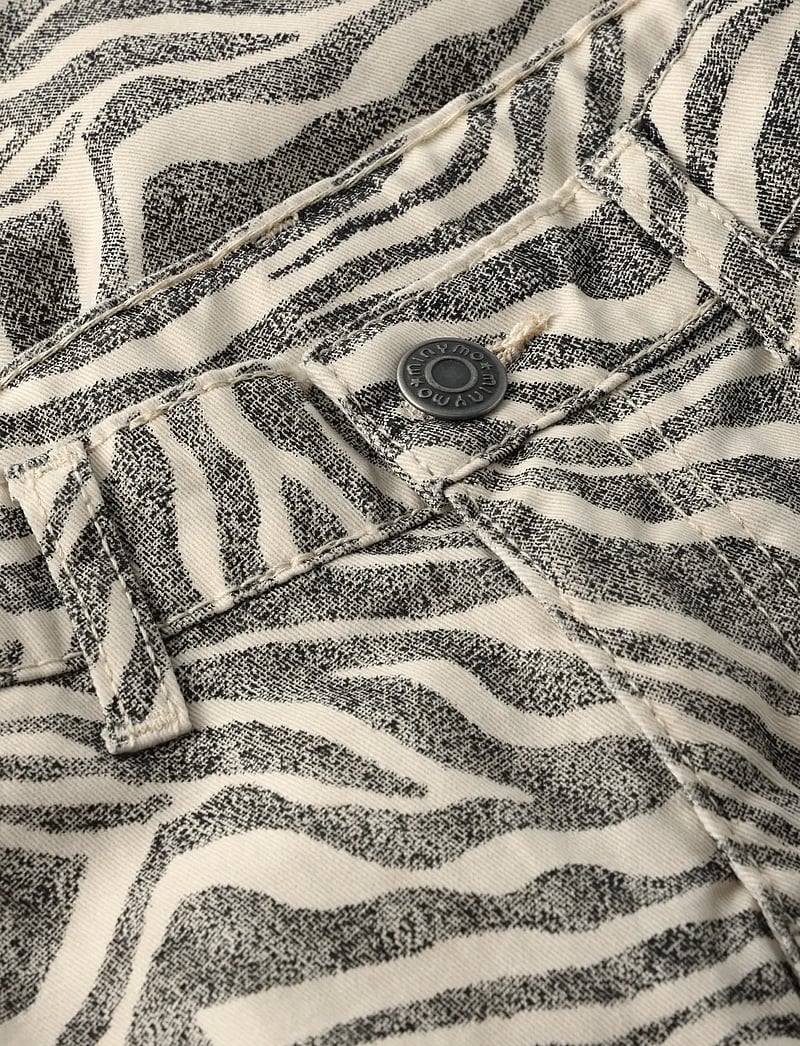 Minymo - Pants Twill AOP - trousers - white swan - 2