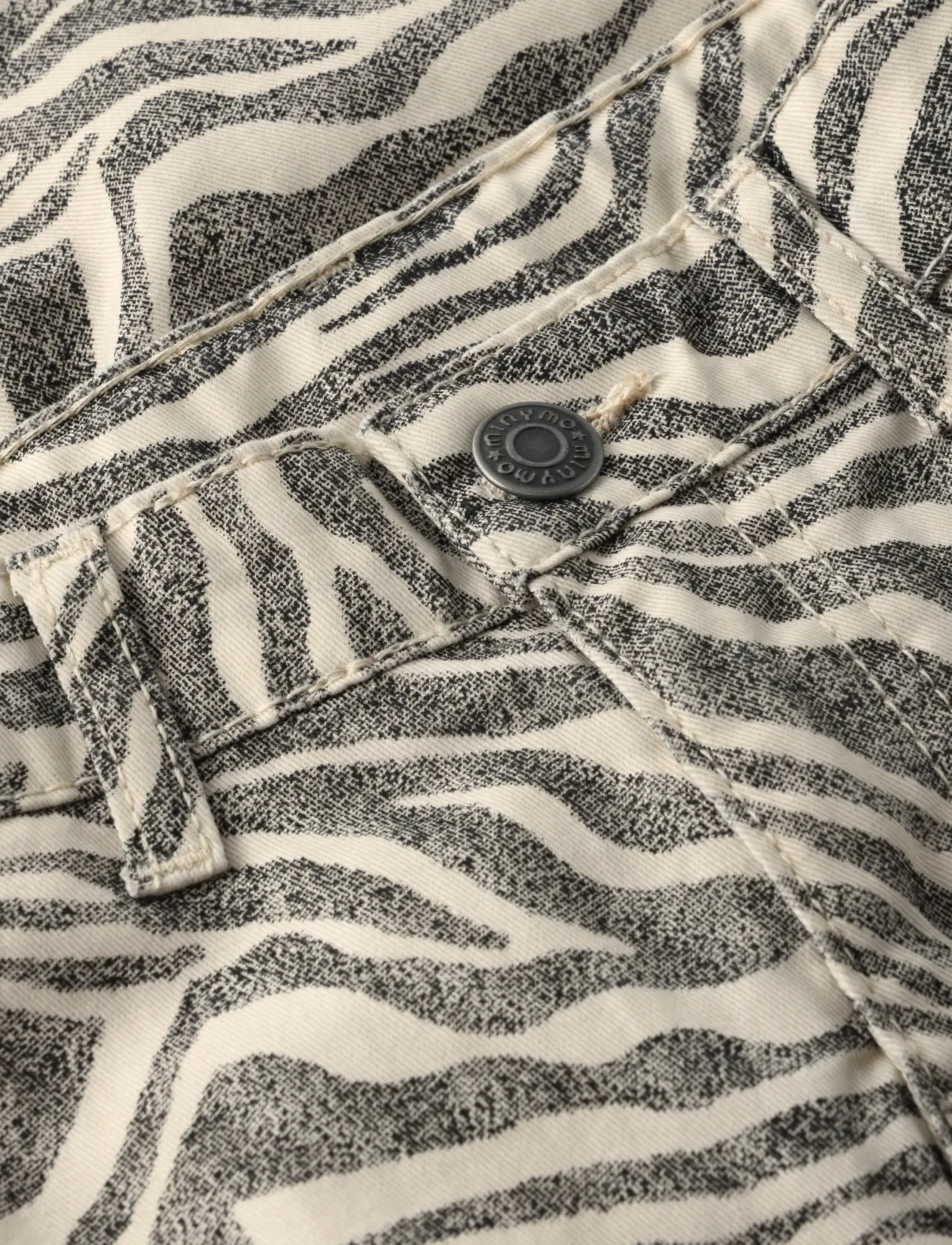 Minymo - Pants Twill AOP - sommerschnäppchen - white swan - 2