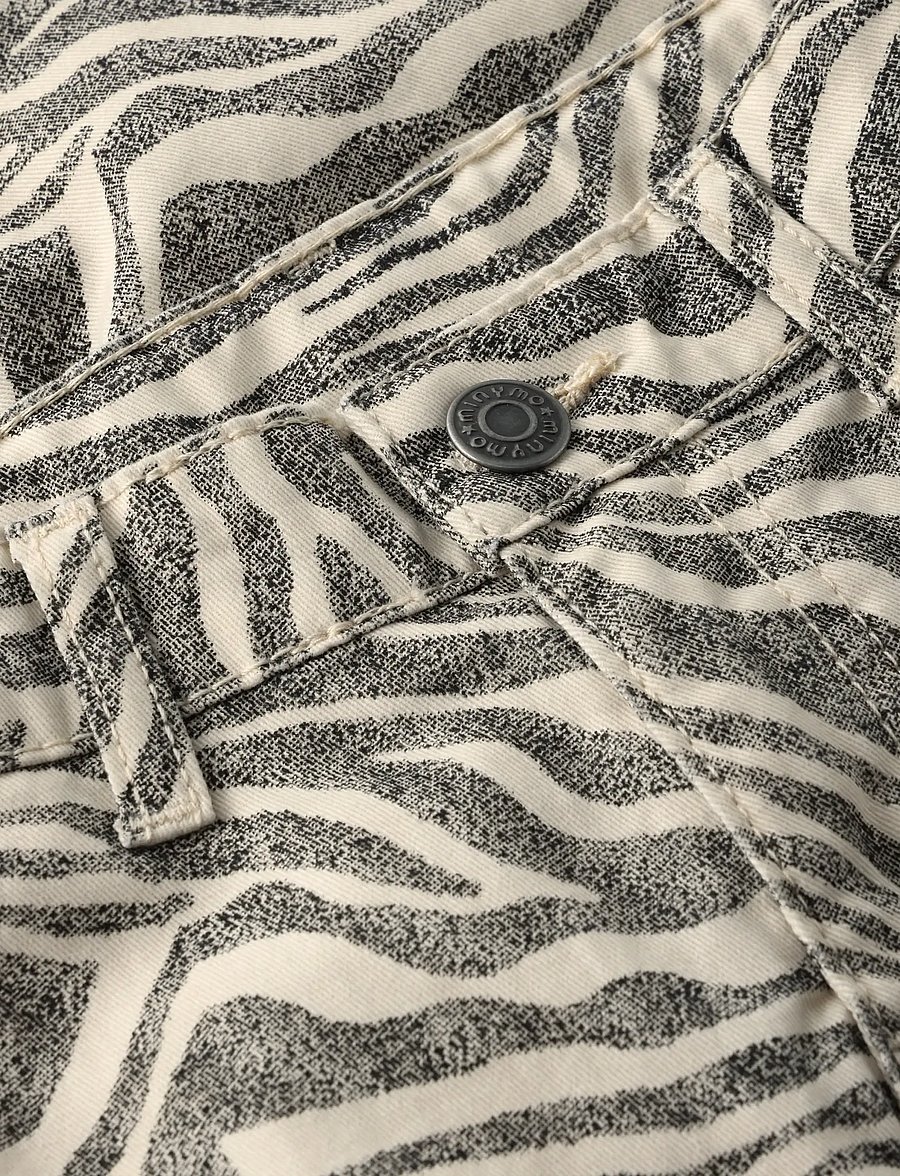 Minymo - Pants Twill AOP - verslaðu eftir aldri - white swan - 2
