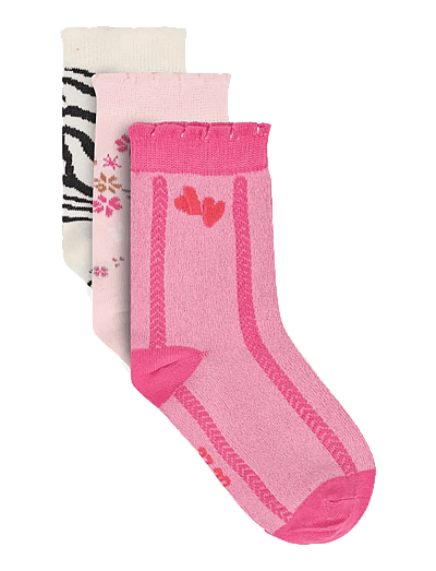 Minymo 3-Pack Socks - Strumpor & Tights - WHITE SWAN / pink/rose