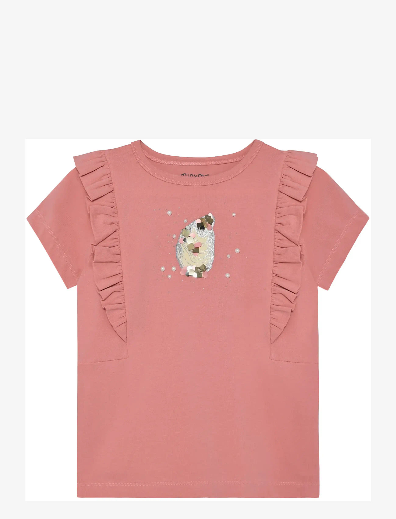 Minymo - T-Shirt SS - kurzärmelige - brandied apricot - 0