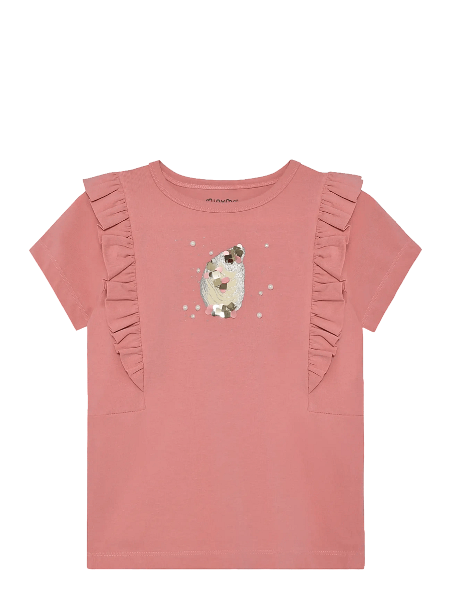 Minymo - T-Shirt SS - marškinėliai trumpomis rankovėmis - brandied apricot - 0