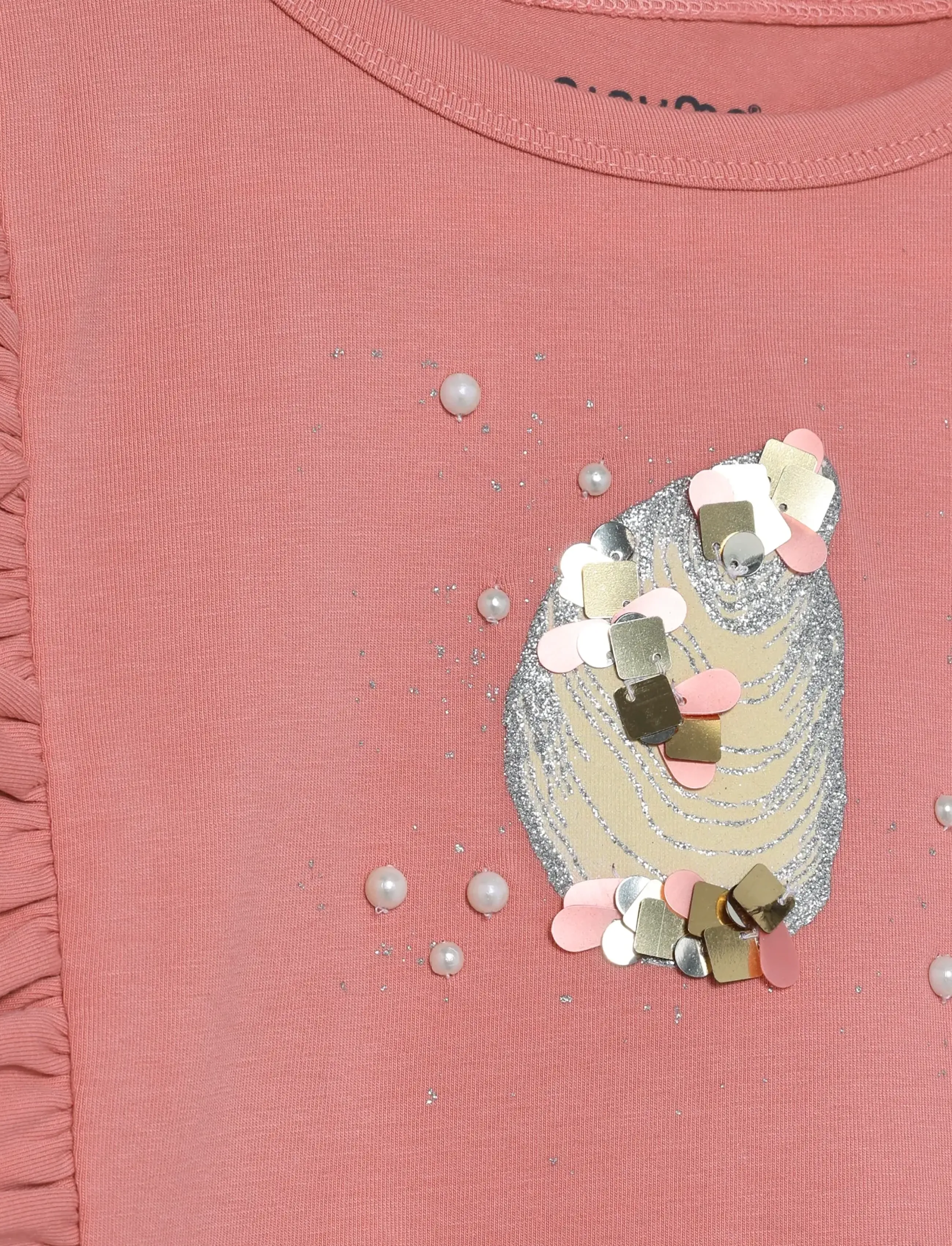 Minymo - T-Shirt SS - letnie okazje - brandied apricot - 2