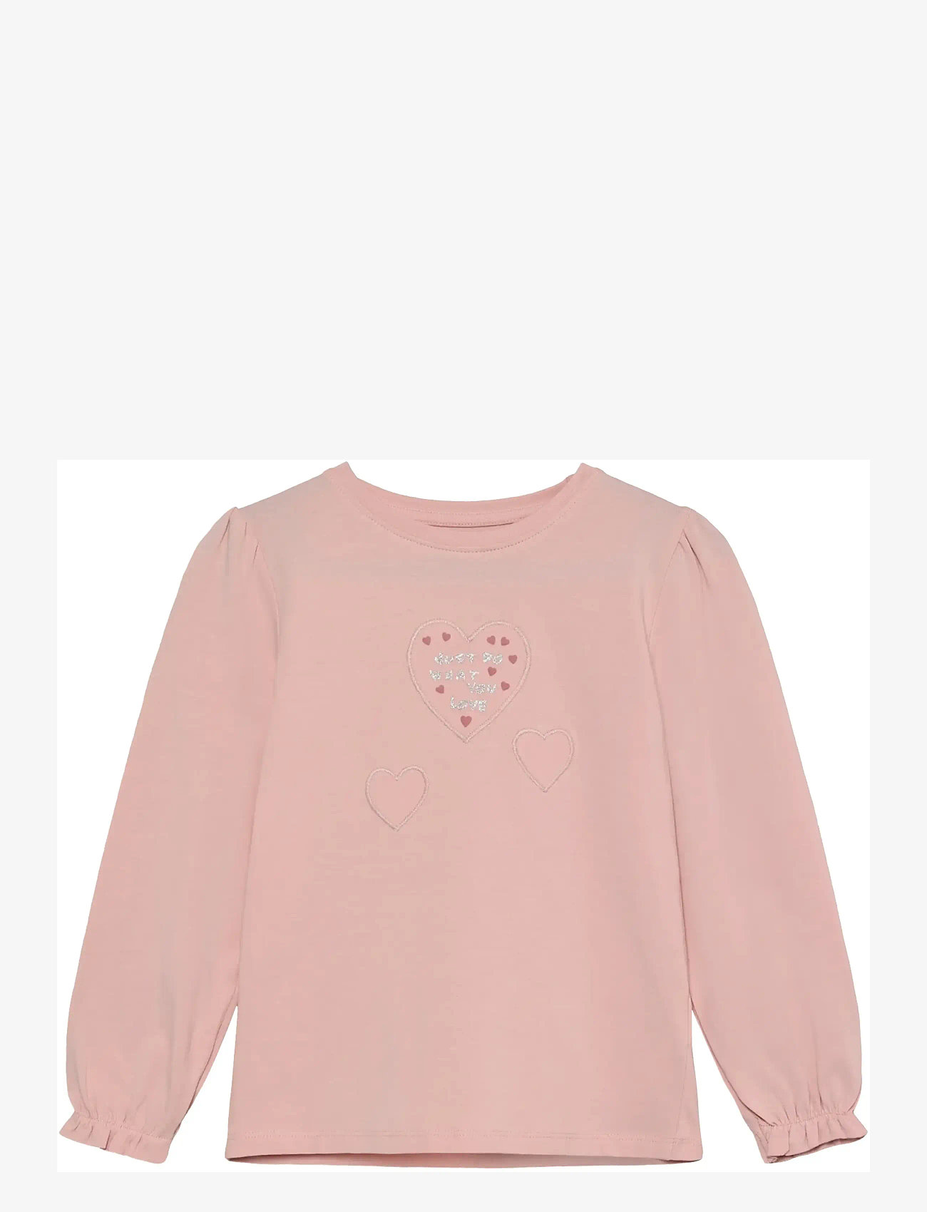Minymo - T-Shirt LS - long-sleeved t-shirts - silver pink - 0