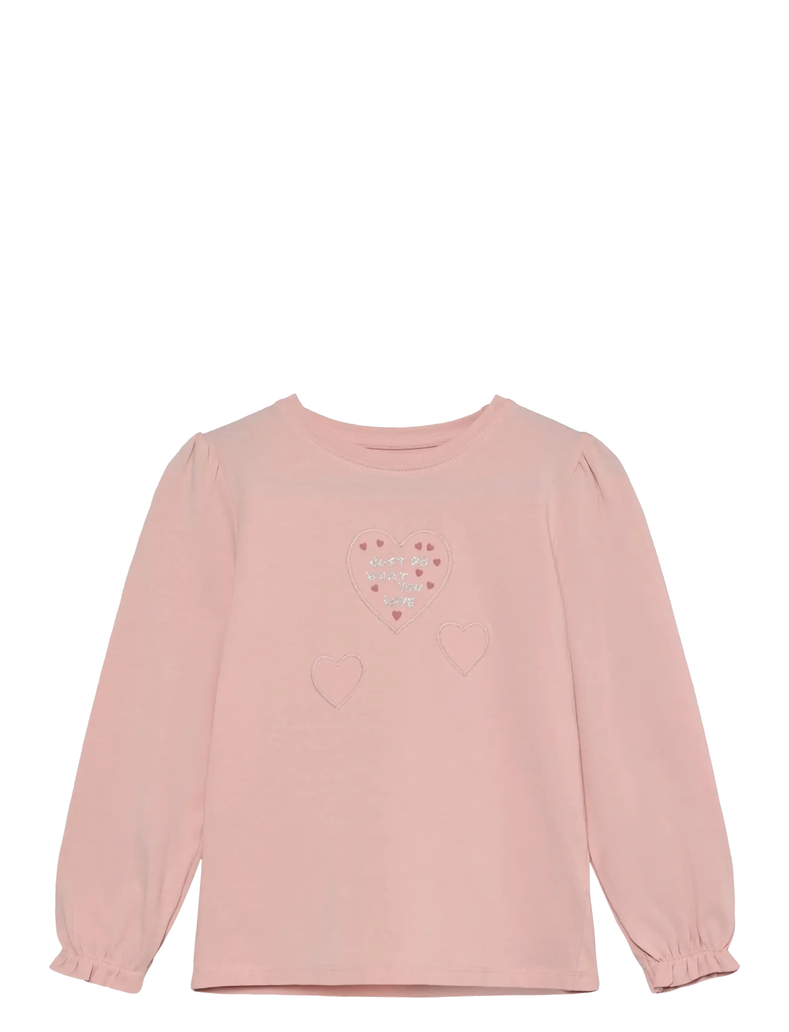 Minymo T-Shirt LS - Inspiration - SILVER PINK / pink/rose