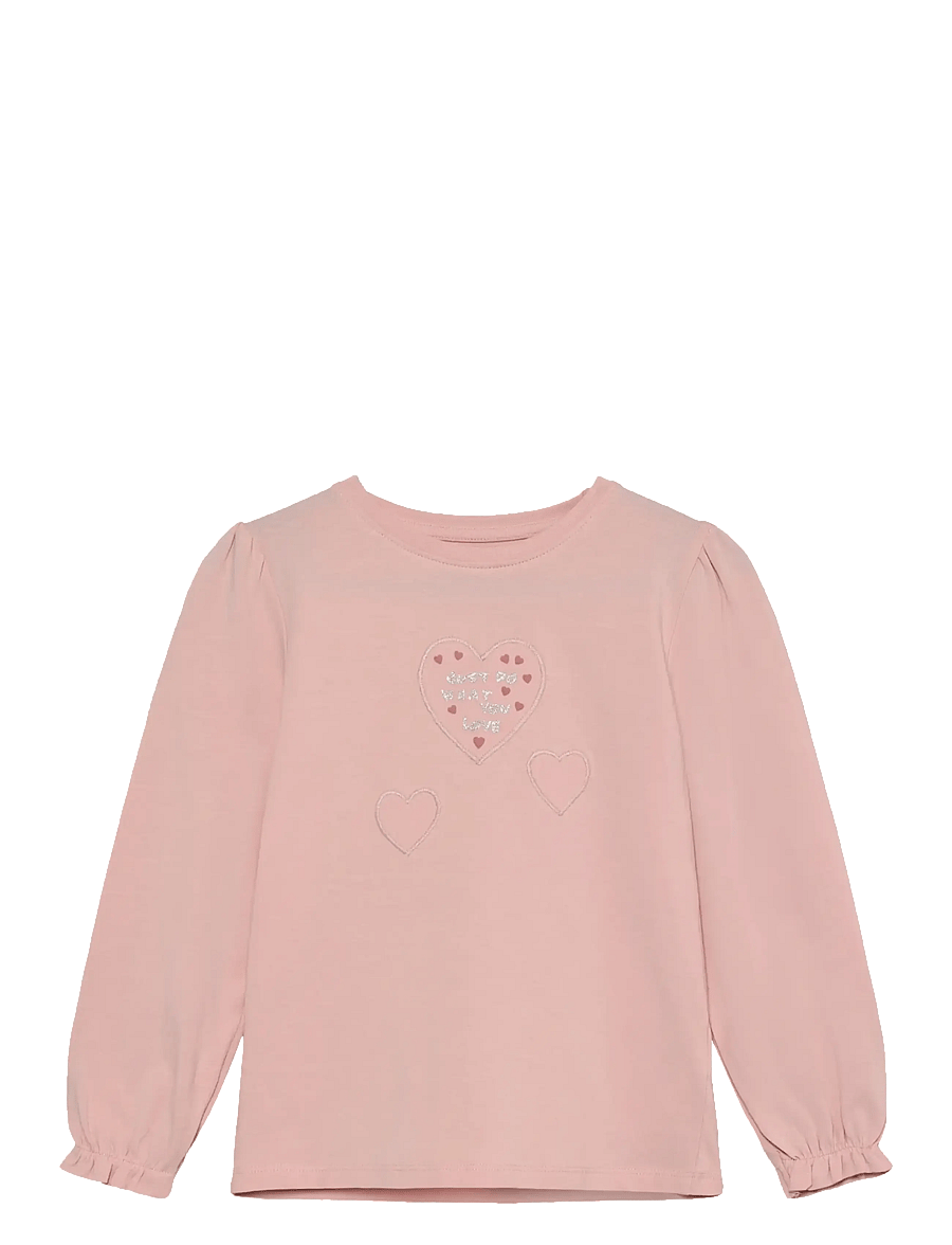Minymo - T-Shirt LS - langärmelig - silver pink - 0