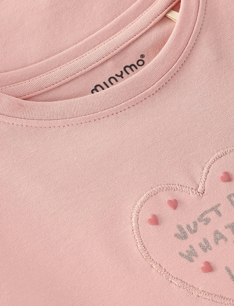 Minymo - T-Shirt LS - long-sleeved t-shirts - silver pink - 2