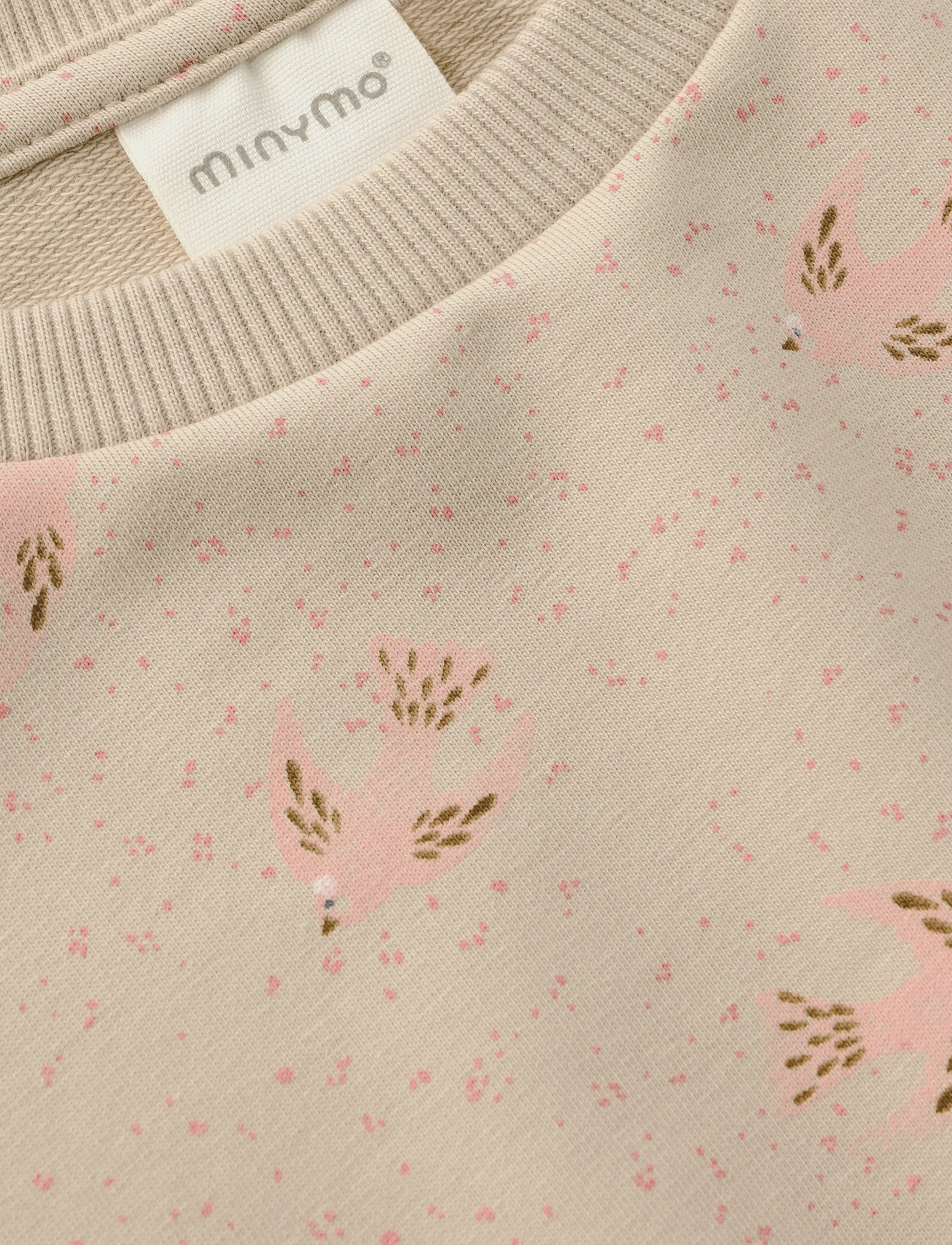 Minymo - Sweatshirt LS AOP - doeskin - 2