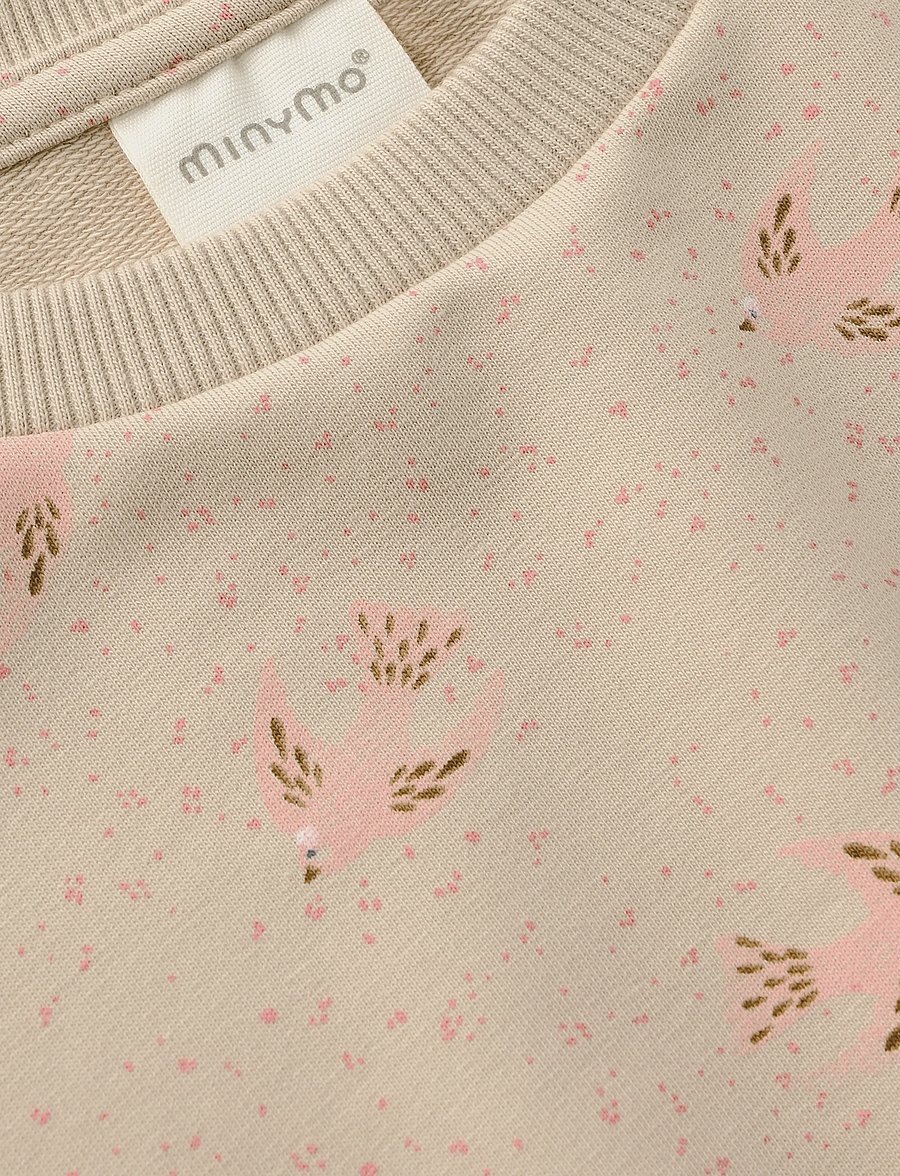 Minymo - Sweatshirt LS AOP - sweatshirts - doeskin - 2